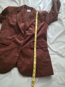 Future Collective Reese Blutstein Set Corduroy Blazer Sz M+ Bermuda Shorts 12 Br