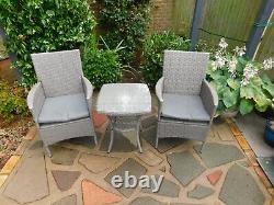 GARDEN FURNITURE GREY Table & Two Chairs (Collection only West Malling Kent)