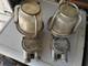 Gdr Bulkhead Wall Lights Ribbed Glass Eow Aluminum Nautical Fixture Set Of Two
