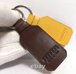 Genuine Ferrari Leather Keychains. Set of Two Ferrari Keyrings. Made in Italy