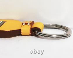 Genuine Ferrari Leather Keychains. Set of Two Ferrari Keyrings. Made in Italy