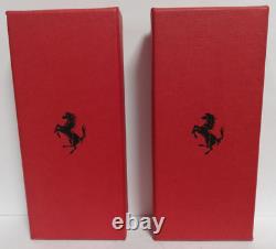 Genuine Ferrari Leather Keychains. Set of Two Ferrari Keyrings. Made in Italy