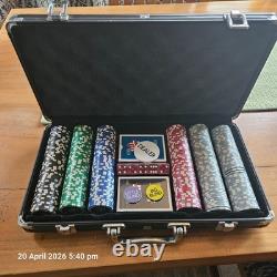 Genuine Full Tilt poker chip set with cards and dice. High quality