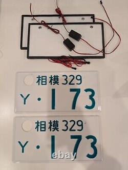 Genuine (Set of Two) LED Backlit Glow Light Up JDM Japanese License Plate Japan