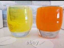 Glassybaby Set Of Two (one yellow & one orange)