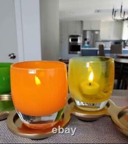 Glassybaby Set Of Two (one yellow & one orange)