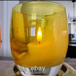 Glassybaby Set Of Two (one yellow & one orange)