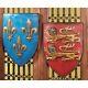 Grand Arms Of France Wall Shield Collection Set Of Two Wall Sculpture