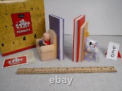 Hallmark Peanuts Gallery By The Book Set of Two Bookend Figurines Limited Ed