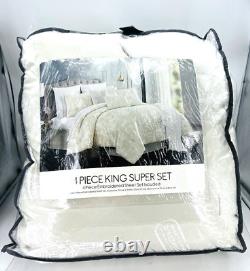 Hallmart Collectibles Paris Celeste Reversible 14-PC King Comforter Set Ivory