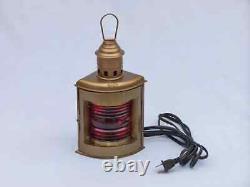 Handcrafted Nautical Set Of Two Port and Starboard Electric Lantern 12 Inch