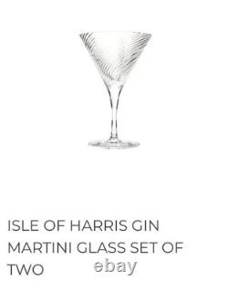 Harris Gin martini Glasses Impossible To Find! Set Of Two