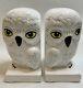 Harry Potter Hedwig White Snow Owl Bookend Set Of Two Htf Fab Ny Warner Bros