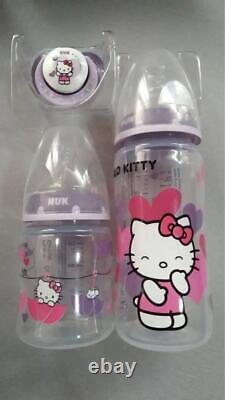 Hello Kitty Nuk Two Baby Bottles Pacifier Set Purple