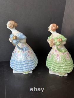 Herend Porcelain SET Two girls playing guitar Mrs Dery Figurines
