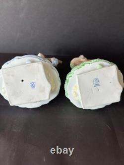 Herend Porcelain SET Two girls playing guitar Mrs Dery Figurines