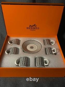 Hermes Mosaique au 24 Espresso 6 Cup Saucer Set