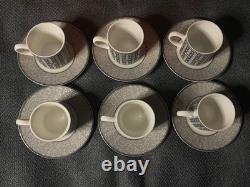 Hermes Mosaique au 24 Espresso 6 Cup Saucer Set
