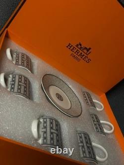 Hermes Mosaique au 24 Espresso 6 Cup Saucer Set