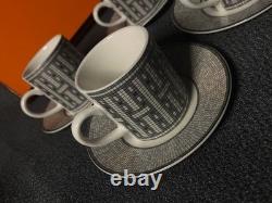 Hermes Mosaique au 24 Espresso 6 Cup Saucer Set