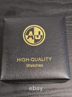 His and Hers Luxury Watch Matching Set Two-Tone Gold Silver Red Dial Gift Boxed