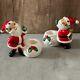 Holt Howard Santa Set Of Two Hand Painted Candle Holders Vintage Dated 1958 Rare