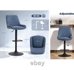 Homcom Set Of Two Bar Stools In Blue BNIB Collection Only