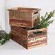 Home Décor Multicolor Organizer Reclaimed Wood Crates Set Of Two
