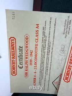 Hornby OO LNER A4 Sir Ralph Wedgwood Collection Ltd Ed Set of 3 & Certificates