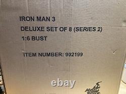 Hot toys Iron Man 3 16 scale collectible busts series two deluxe set of eight