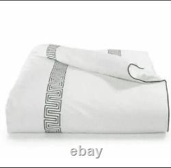 Hotel Collection Greek Key 525 TC F/Queen Duvet Cover + Two Standard Shams. New