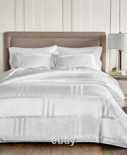 Hotel Collection White Geometric Structure 3-Pc King Comforter Set