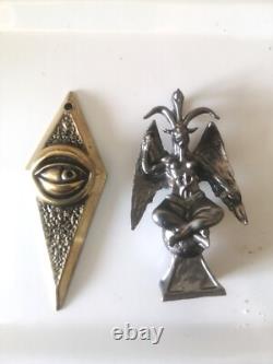 Illuminati, Masonic, Baphomet ritual pendant set of two