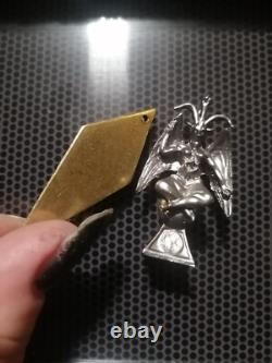 Illuminati, Masonic, Baphomet ritual pendant set of two