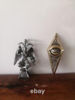 Illuminati, Masonic, Baphomet ritual pendant set of two