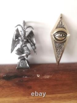 Illuminati, Masonic, Baphomet ritual pendant set of two