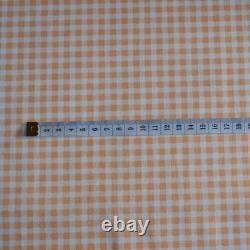 Italian top designer orange gingham cotton fabrics combo set Made in Italy