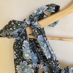 J. Crew Collection Ratti Pacific Paisley Set Skirt + Tie Shoulder Tank, Blue, Sm