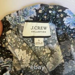 J. Crew Collection Ratti Pacific Paisley Set Skirt + Tie Shoulder Tank, Blue, Sm