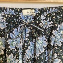 J. Crew Collection Ratti Pacific Paisley Set Skirt + Tie Shoulder Tank, Blue, Sm