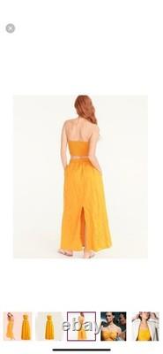 J. Crew Collection textured satin skirt set in Rich Gold Pockets Size Small