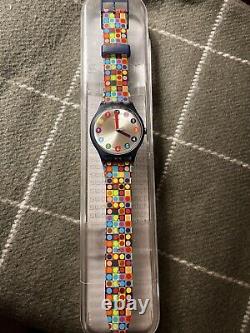 JOB LOT of 16 designer swatch watches all with cases vintage collectible set