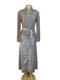 Js Collections Womens Silver Lace Jacket & Tiered Satin Skirt Formal Set Sz 2