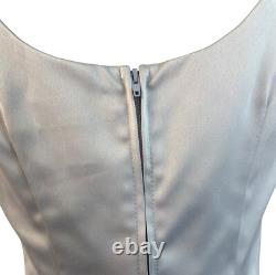 JS Collections Womens Silver Lace Jacket & Tiered Satin Skirt Formal Set Sz 2