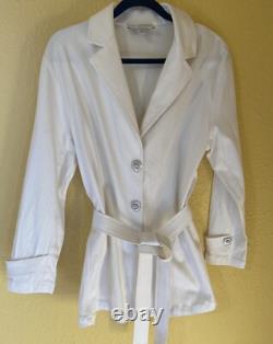 Jacket And Pant Suit St John Collection By Marie Gray Textured Belted Size Small