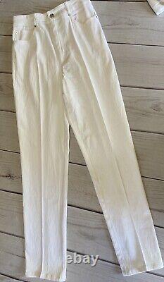 Jacket And Pant Suit St John Collection By Marie Gray Textured Belted Size Small