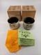 Japanese Ceramic Sake Cups Set Of Two Original Wooden Boxes Ex Con