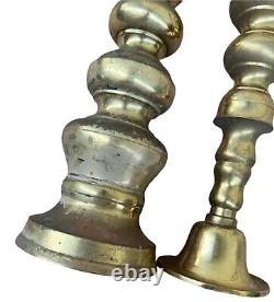 Japanese candlesticks pair brass metal shokudai set of two antique vintage