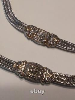 John Medeiros Two Tone Multi Strand Necklace & Bracelet Set