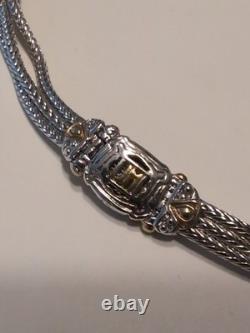 John Medeiros Two Tone Multi Strand Necklace & Bracelet Set